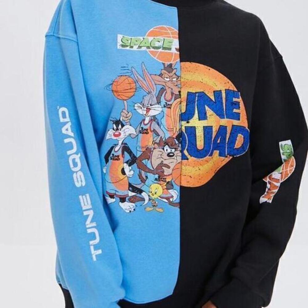 Space Jam/Tune Squad Split Sweatshirt Forever 21 - Picture 1 of 6
